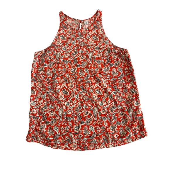 Old Navy Women's Med Tall Boho Floral Sleeveless Lightweight Soft Tank Top - Picture 1 of 11